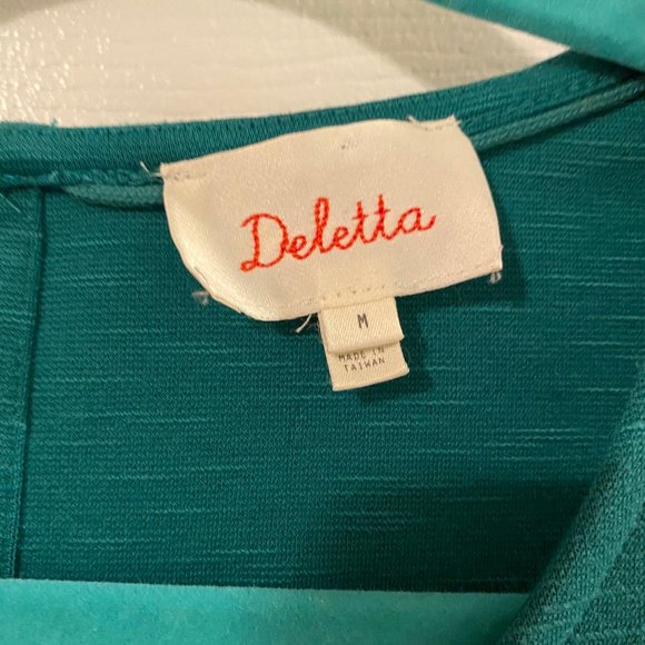 EUC Anthropologie Deletta Sleeveless Green Top M - Picture 4 of 5